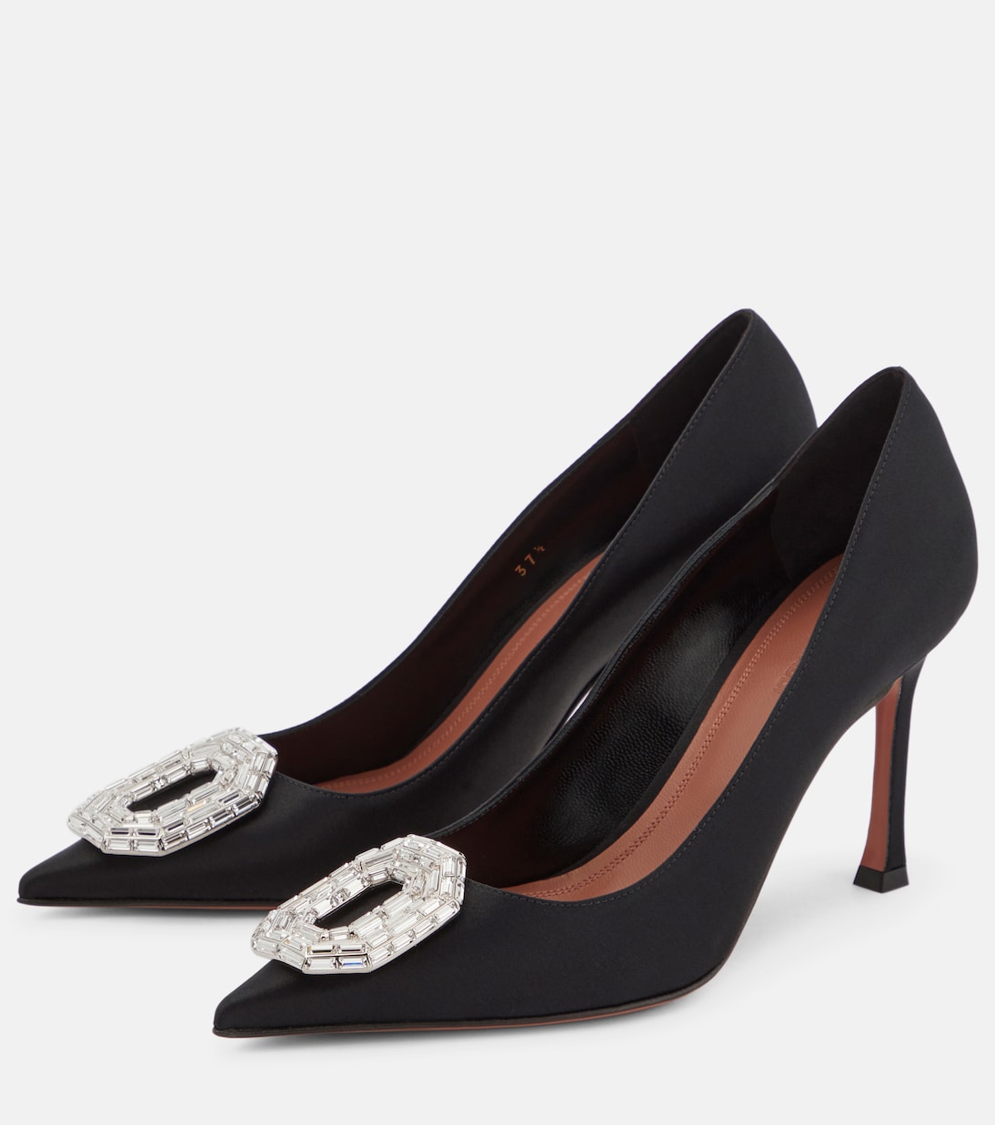 Pumps Camelia aus Satin | Amina Muaddi