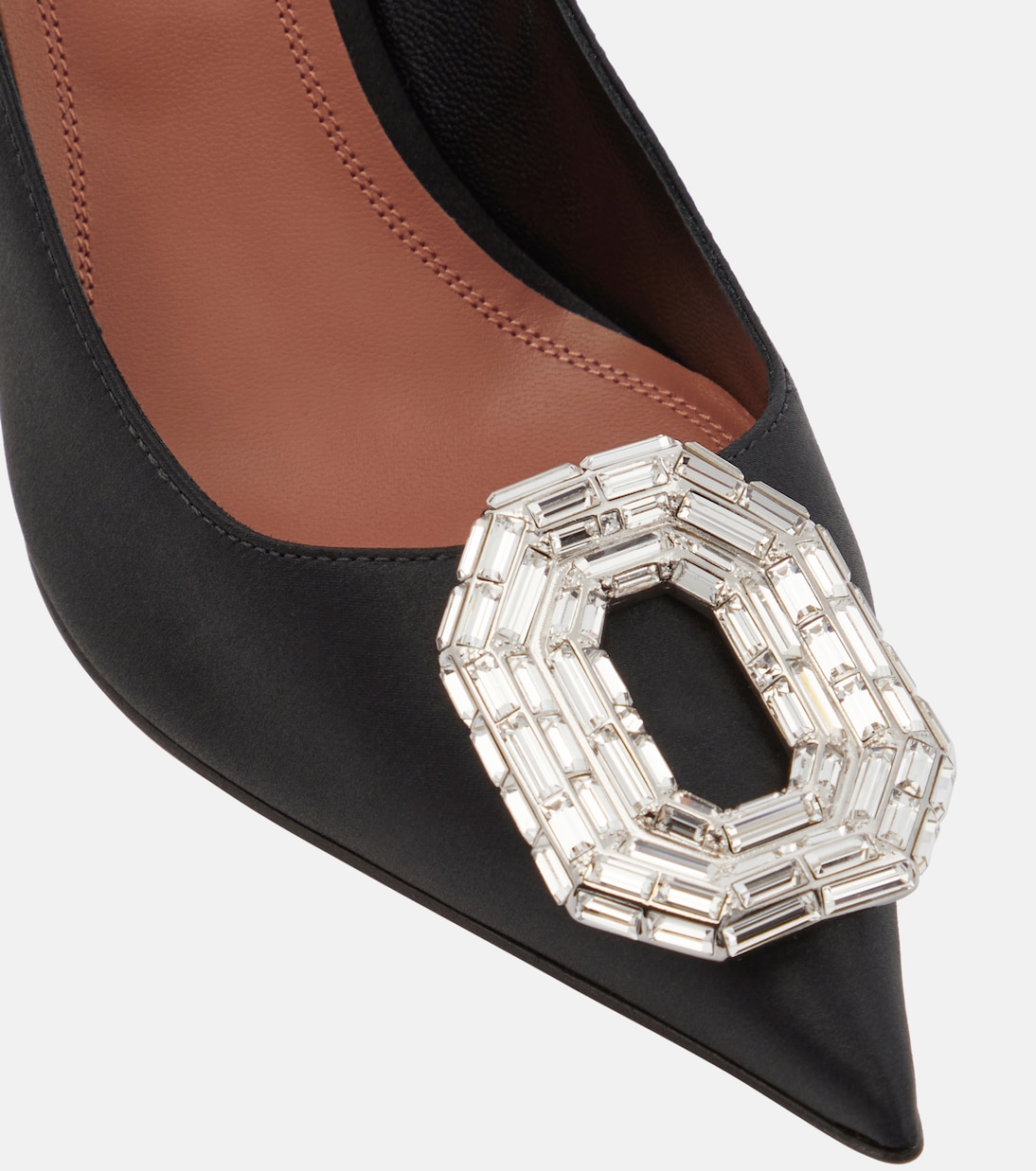 Pumps Camelia aus Satin | Amina Muaddi