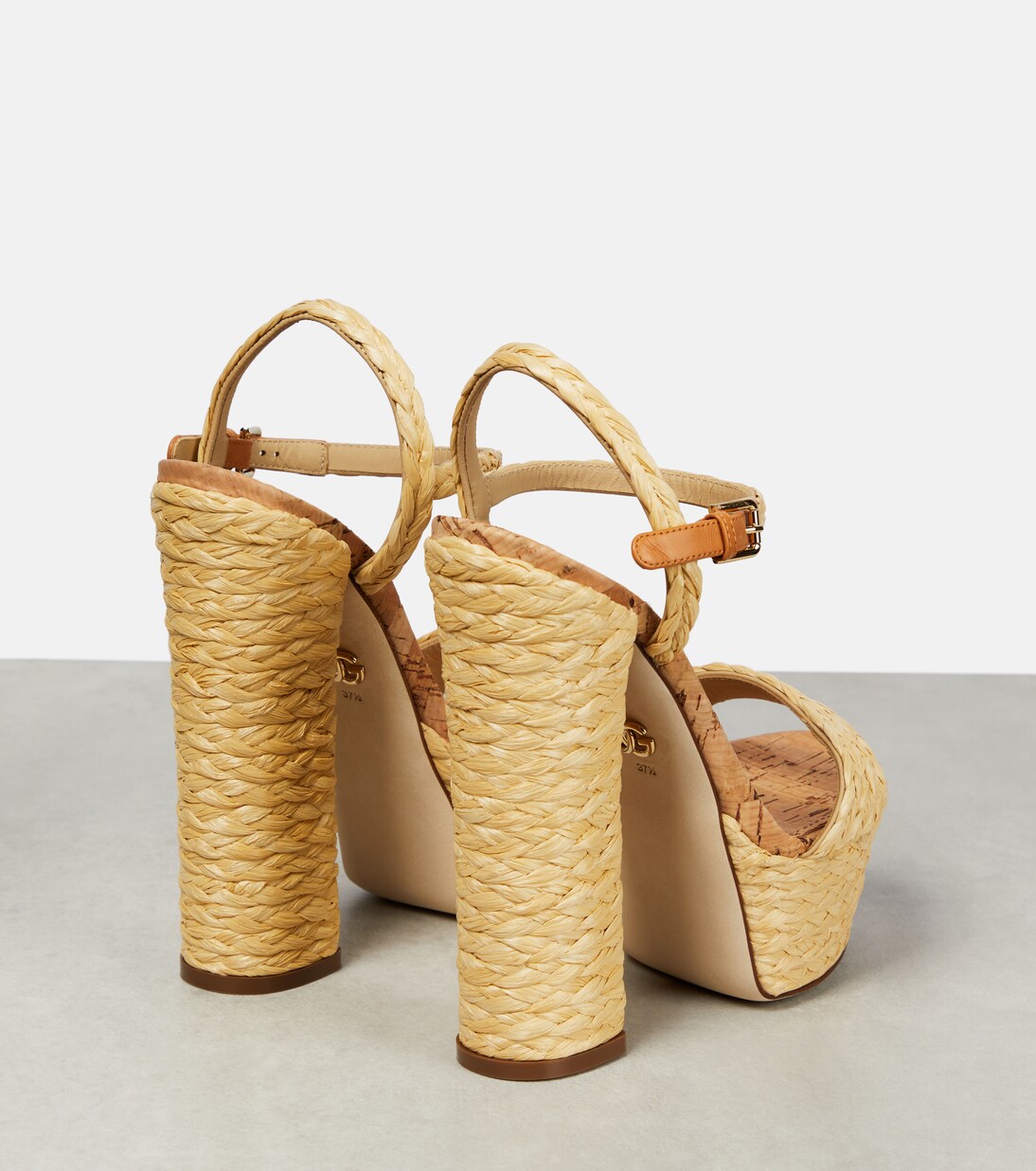 Plateausandalen Keira aus Raffiabast | Dolce&Gabbana