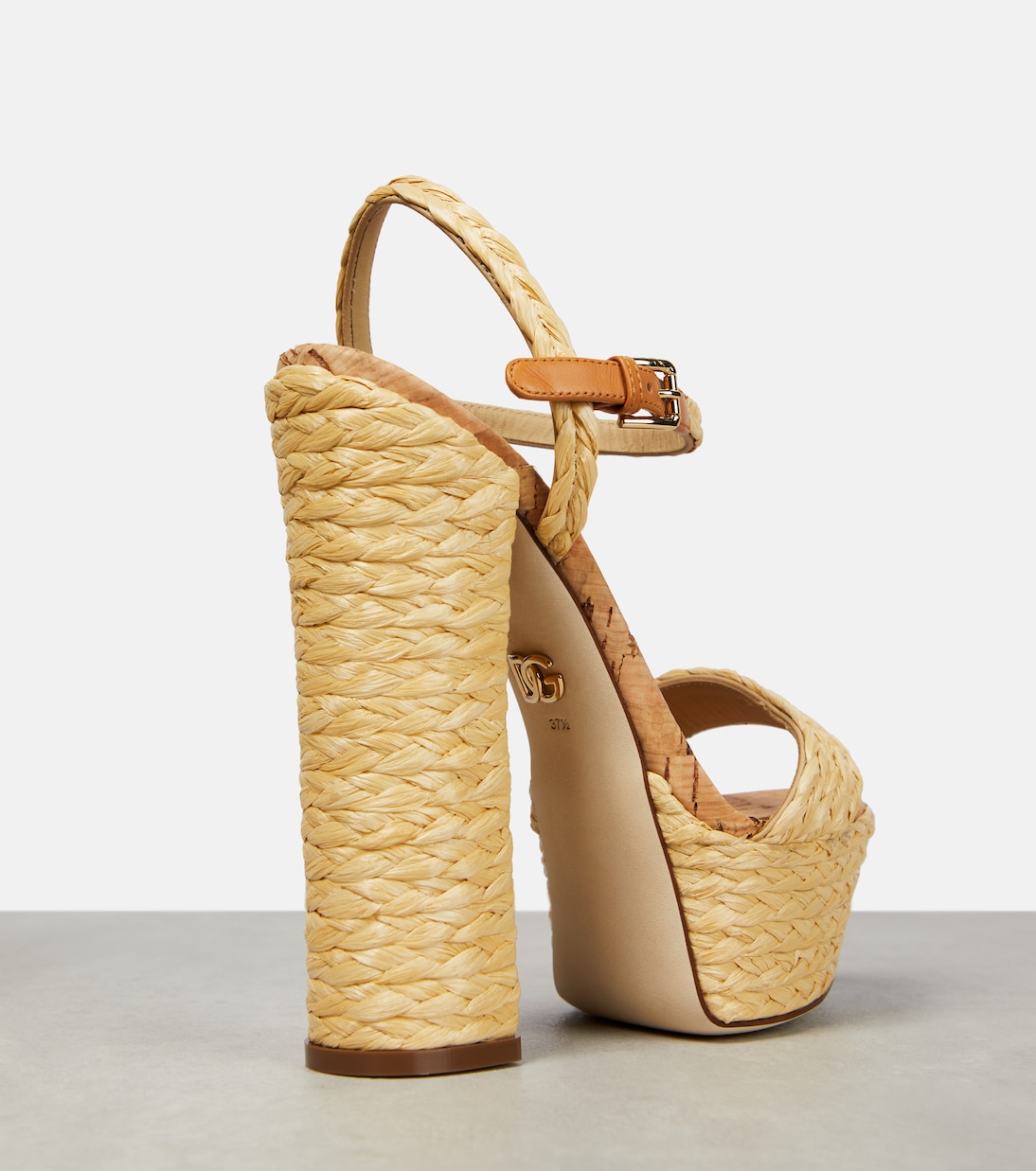 Plateausandalen Keira aus Raffiabast | Dolce&Gabbana