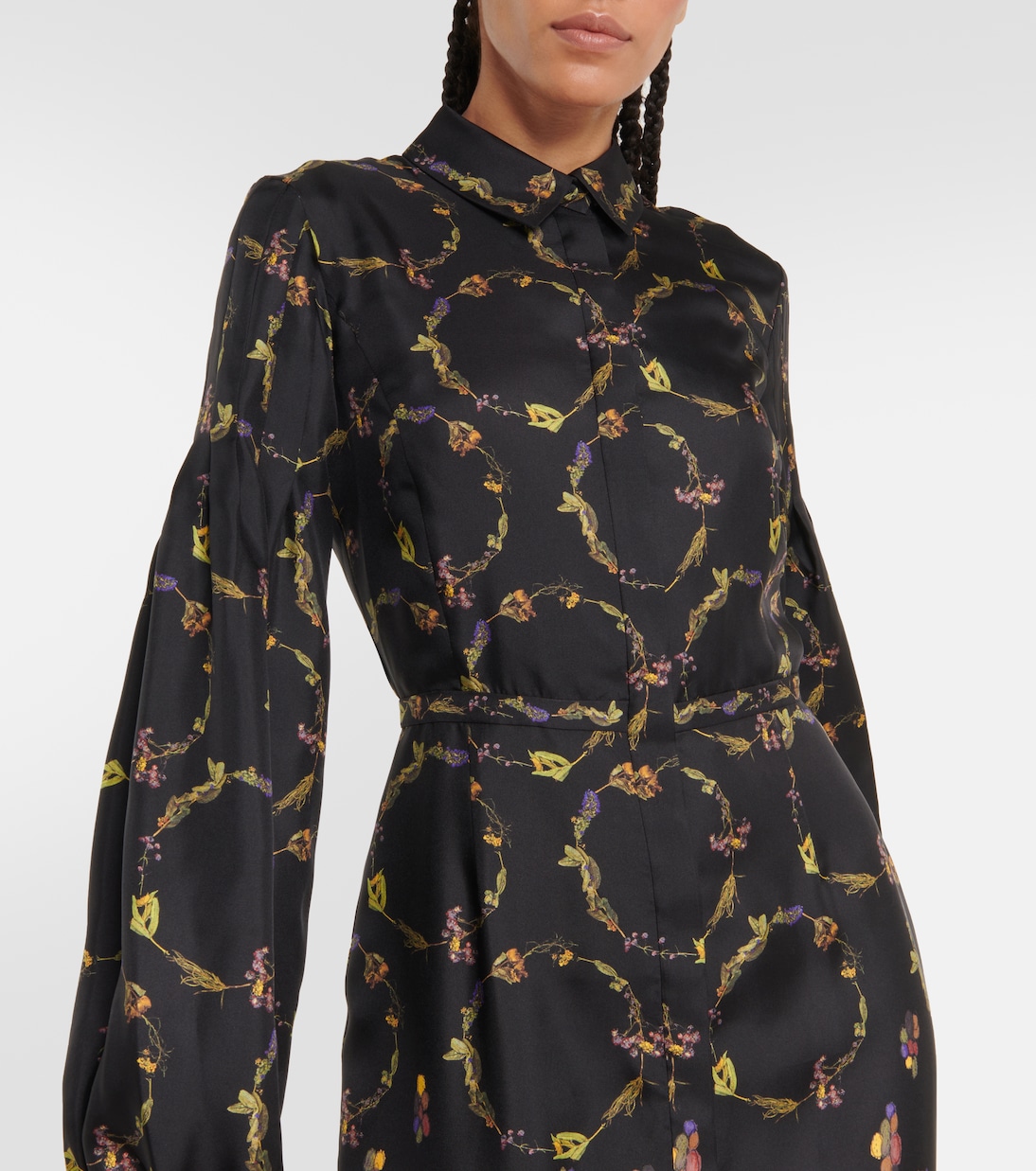 Vestido largo Mauri en sarga de seda | Gabriela Hearst