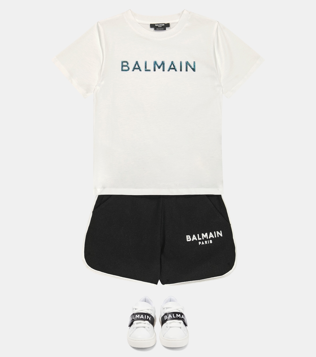 Camiseta de algodón con logo | Balmain Kids