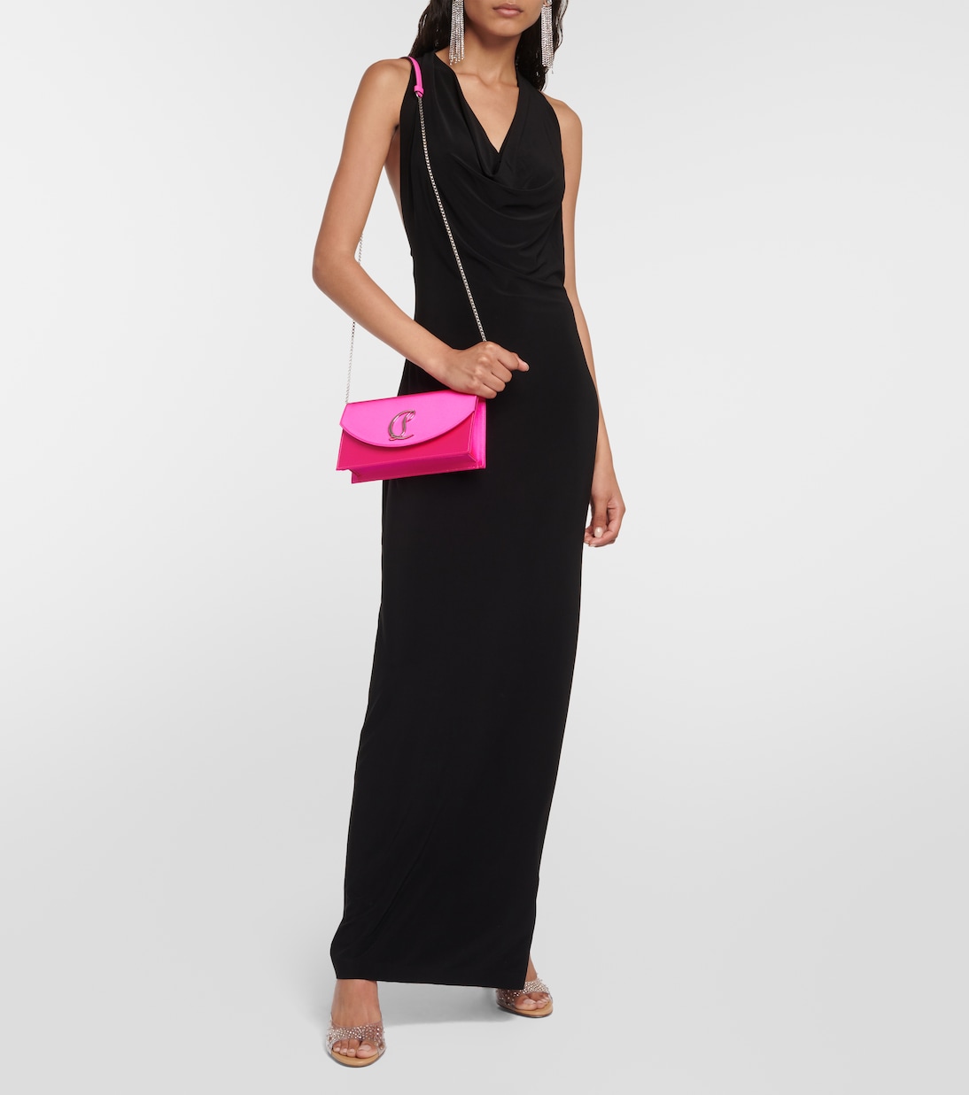 Borsa a spalla Loubi54 in raso | Christian Louboutin