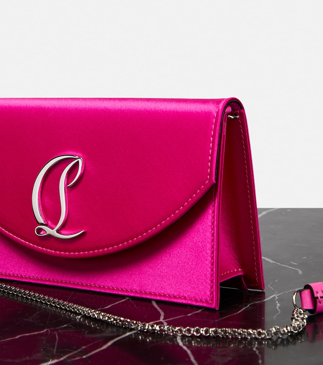 Borsa a spalla Loubi54 in raso | Christian Louboutin