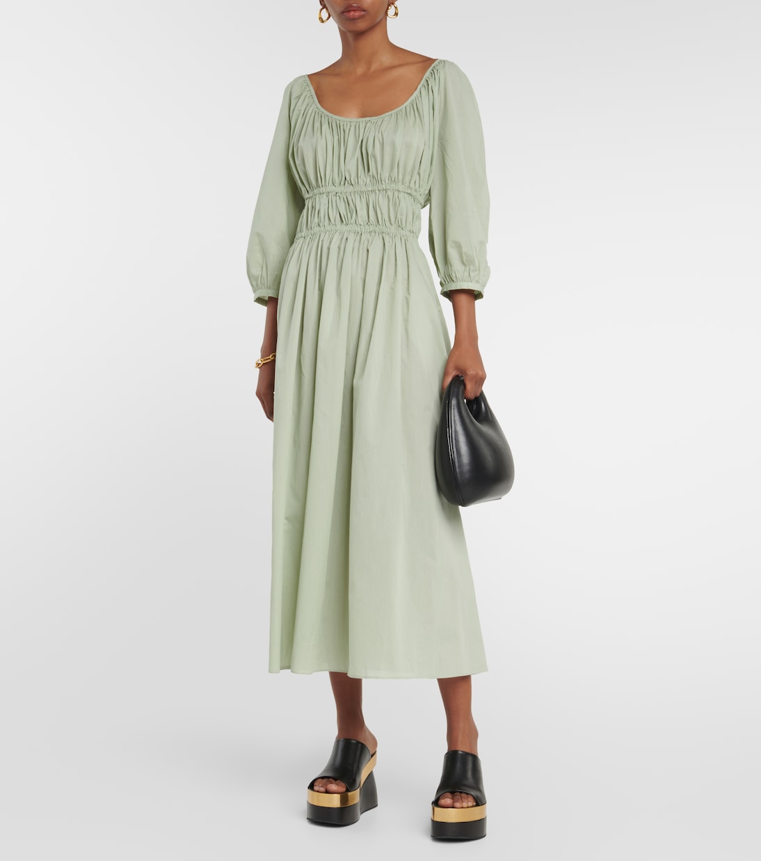 Midikleid Andros aus Baumwolle | Asceno
