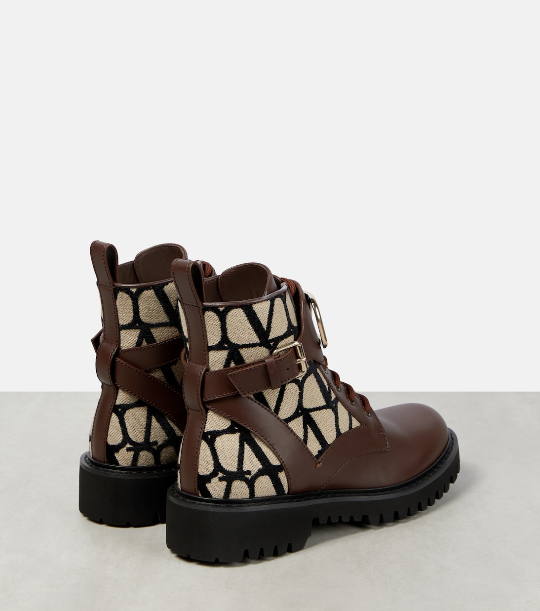 Toile Iconographe combat boots | Valentino Garavani