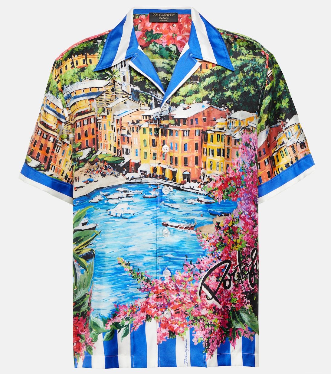 Camicia Portofino in seta con stampa | Dolce&Gabbana