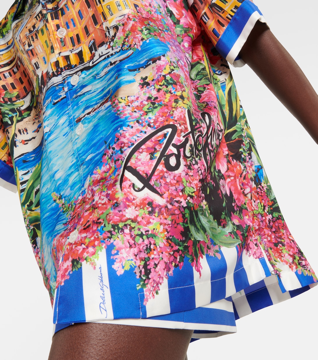 Camicia Portofino in seta con stampa | Dolce&Gabbana