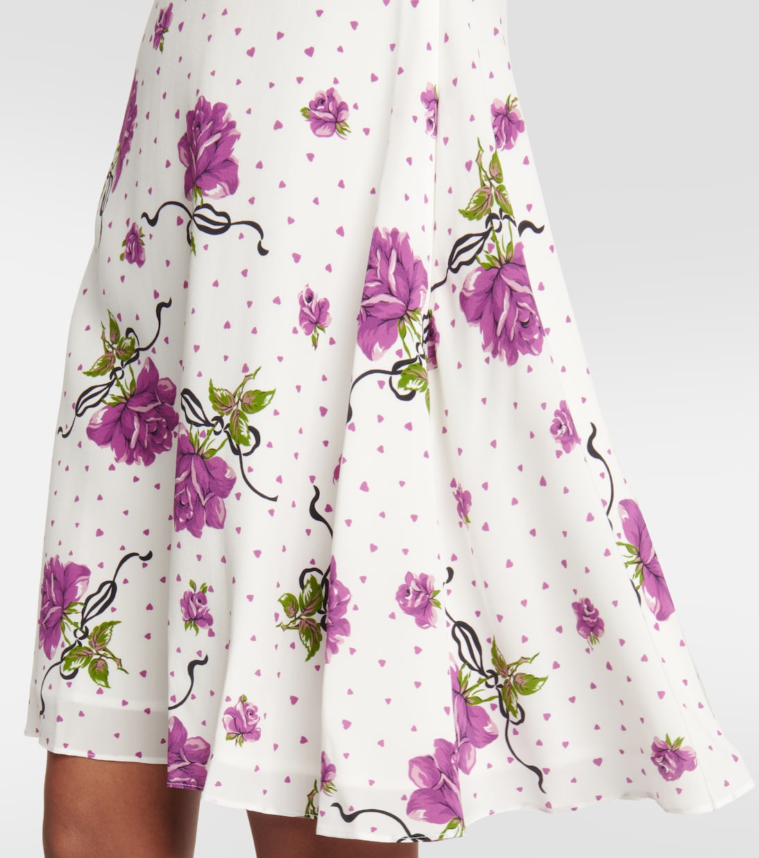 Miniabito in seta con stampa floreale | Rodarte