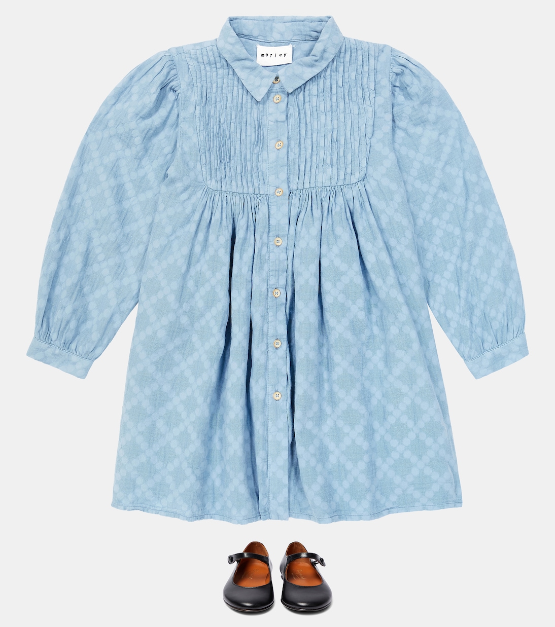 Abito Tessa in misto cotone a pieghe | Morley