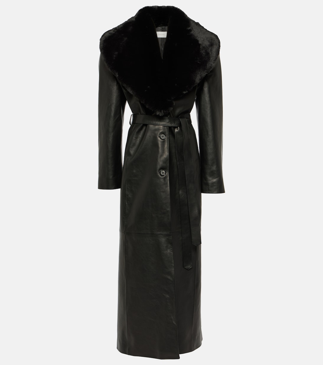 Cappotto in pelle con pelliccia sintetica | Magda Butrym