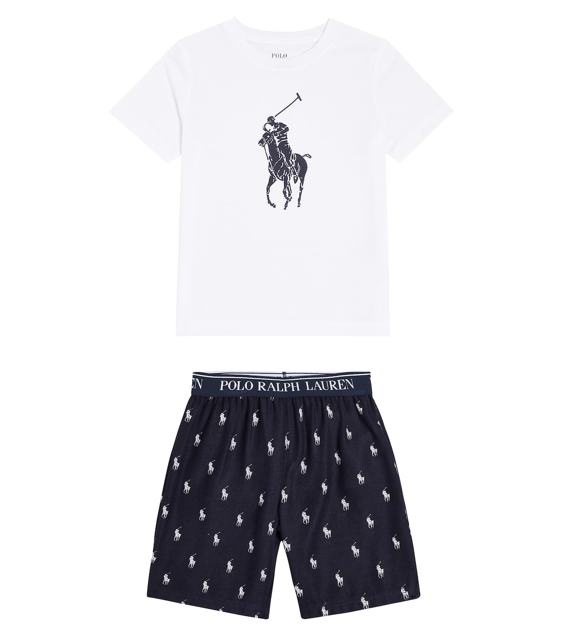 Logo T-shirt and shorts set | Polo Ralph Lauren Kids