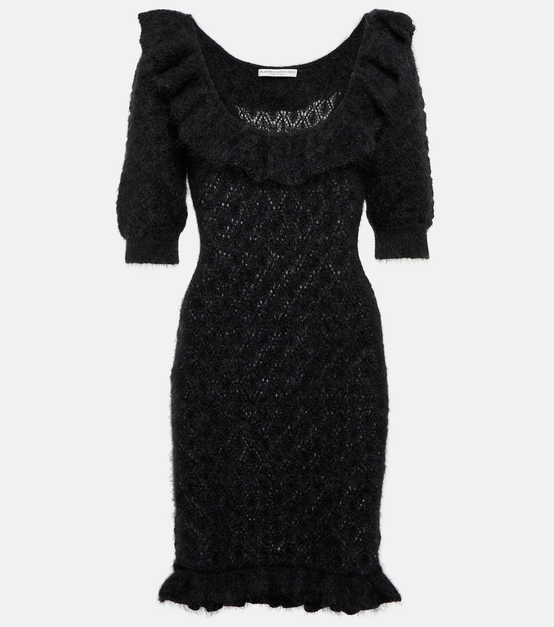 Embroidered mohair-blend minidress | Alessandra Rich