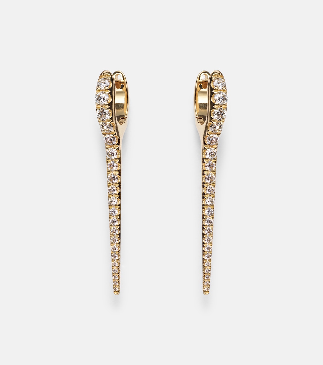 Orecchini Lola Needle in oro giallo 18kt con diamanti, design moderno per giovani trendsetter