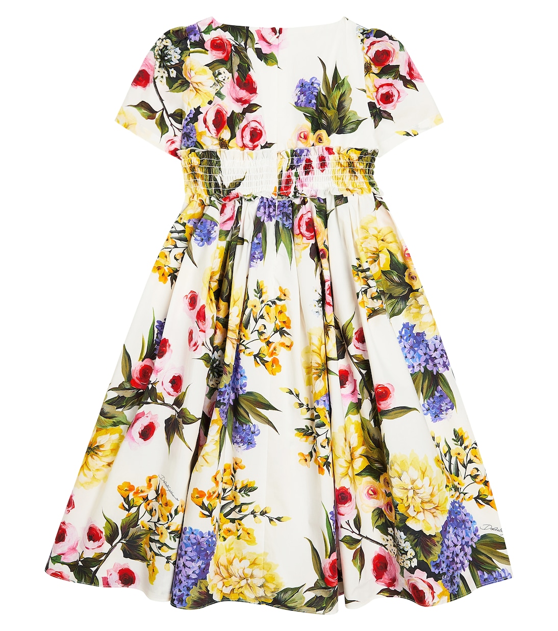 Bedrucktes Kleid aus Baumwollpopeline | Dolce&Gabbana Kids