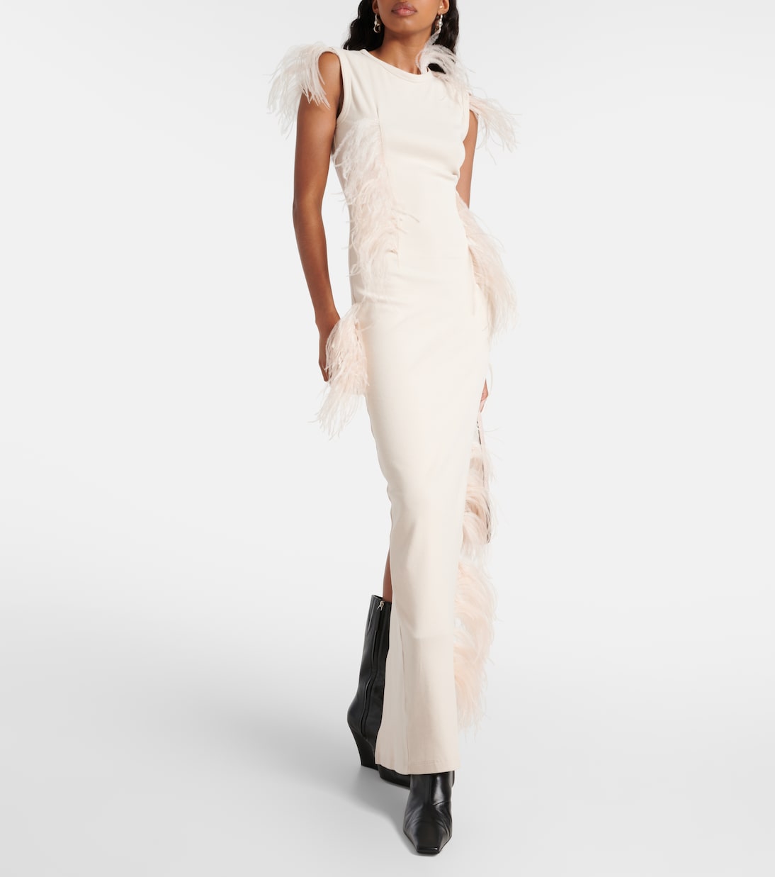 Maxikleid Essica mit Federn | Acne Studios
