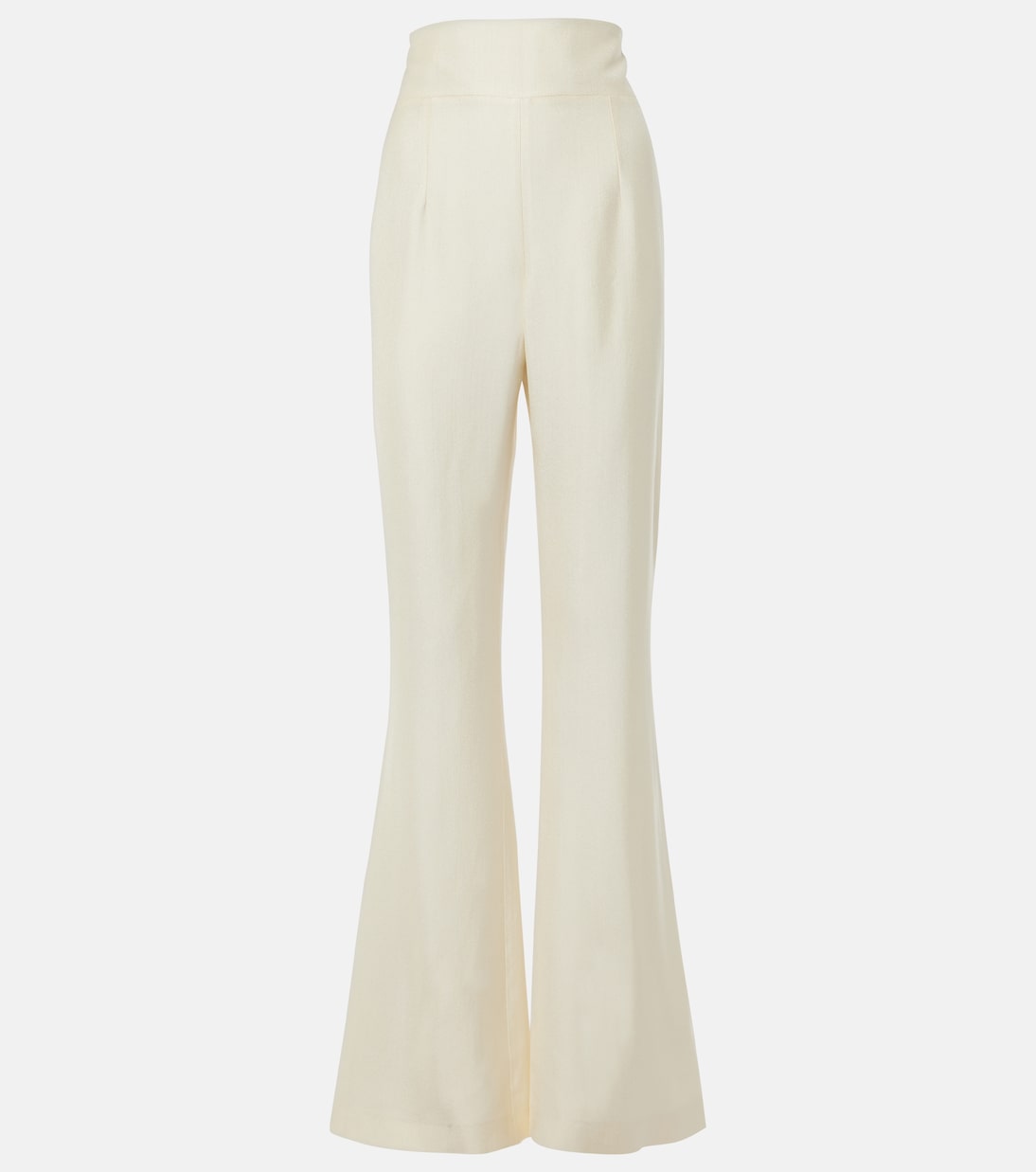 High-Rise-Schlaghose aus Satin | Galvan