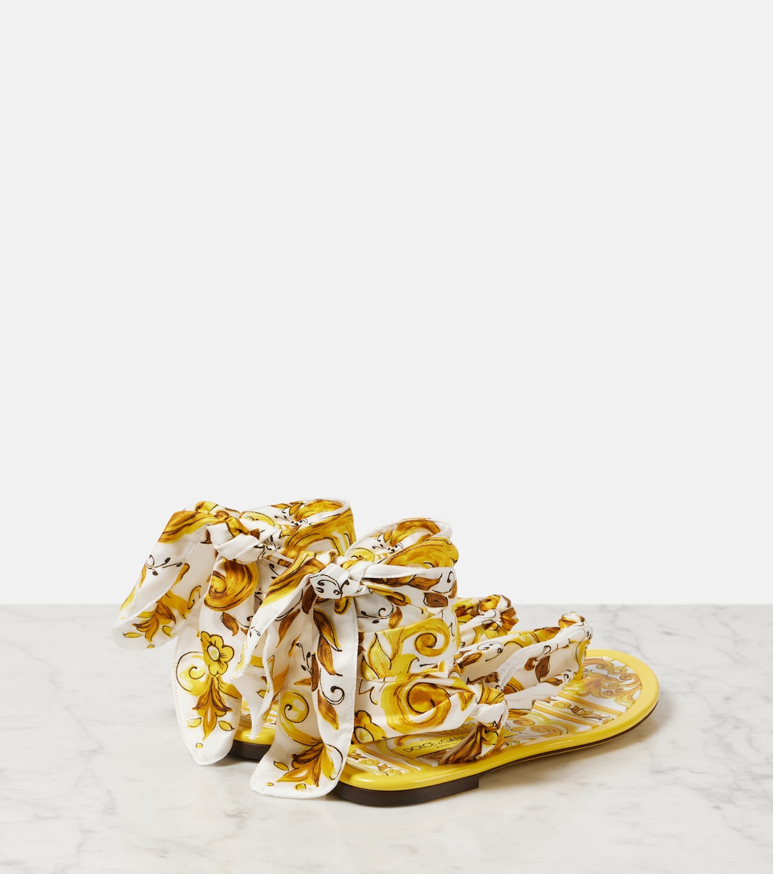 Sandales imprimées en soie | Dolce&Gabbana