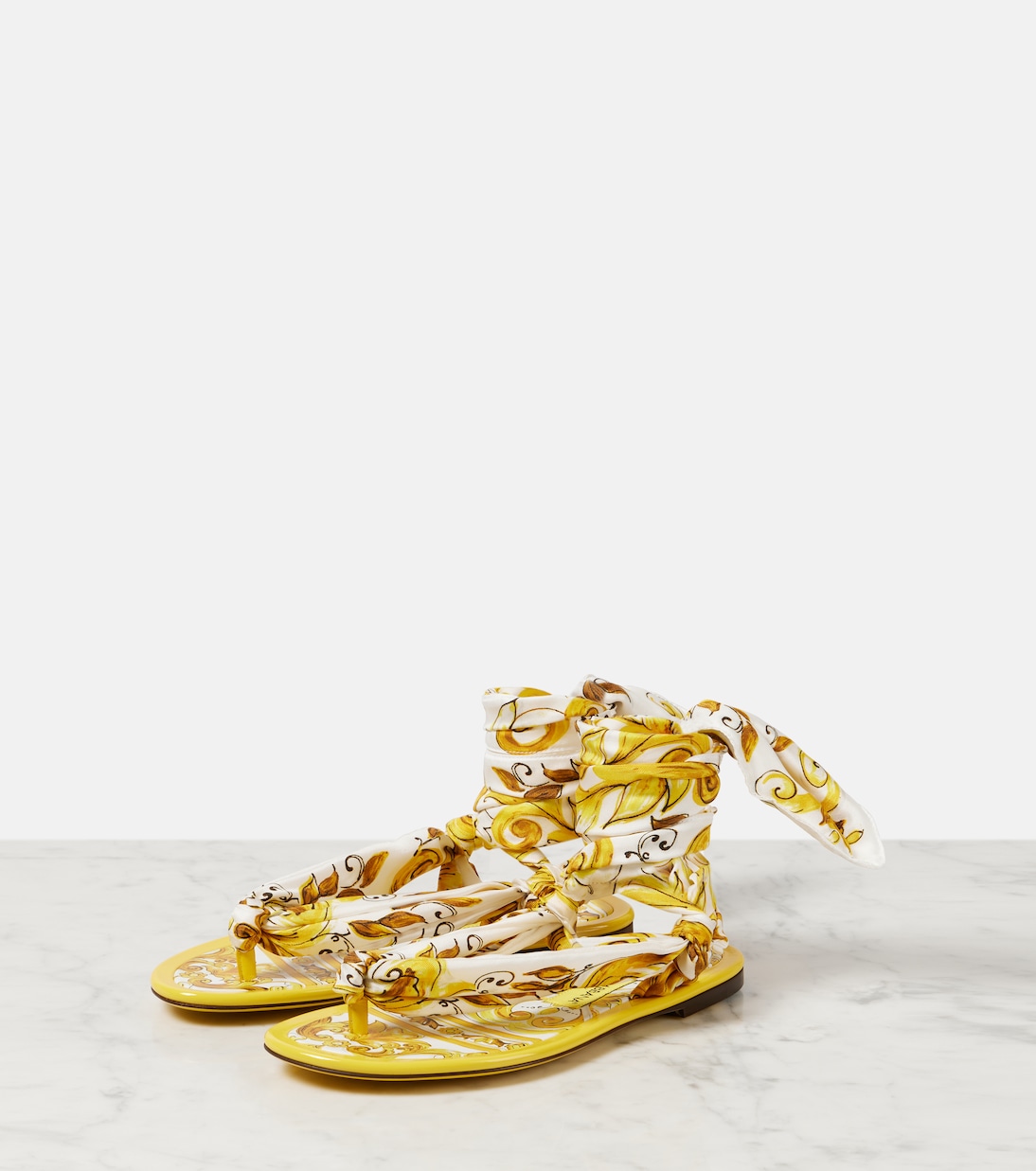 Sandales imprimées en soie | Dolce&Gabbana