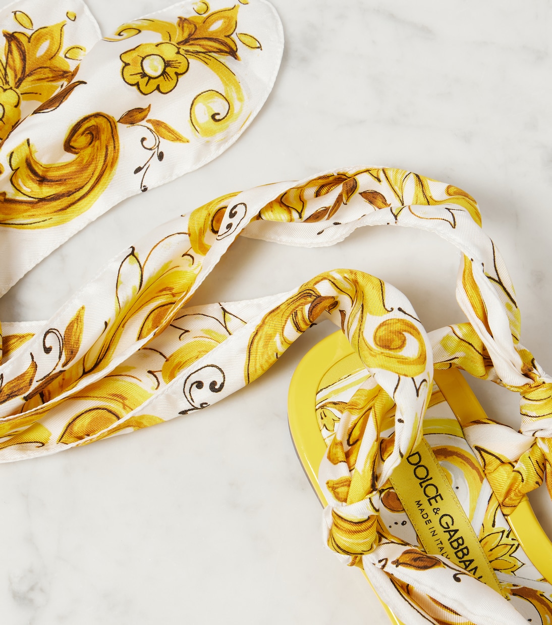 Sandales imprimées en soie | Dolce&Gabbana
