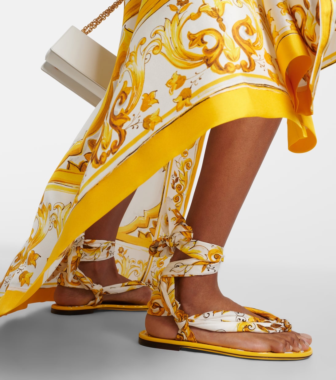 Sandales imprimées en soie | Dolce&Gabbana