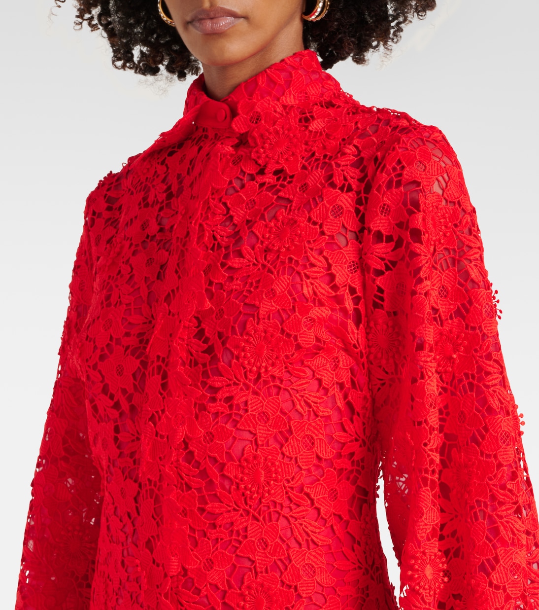 Abito chemisier Salma in pizzo | Safiyaa