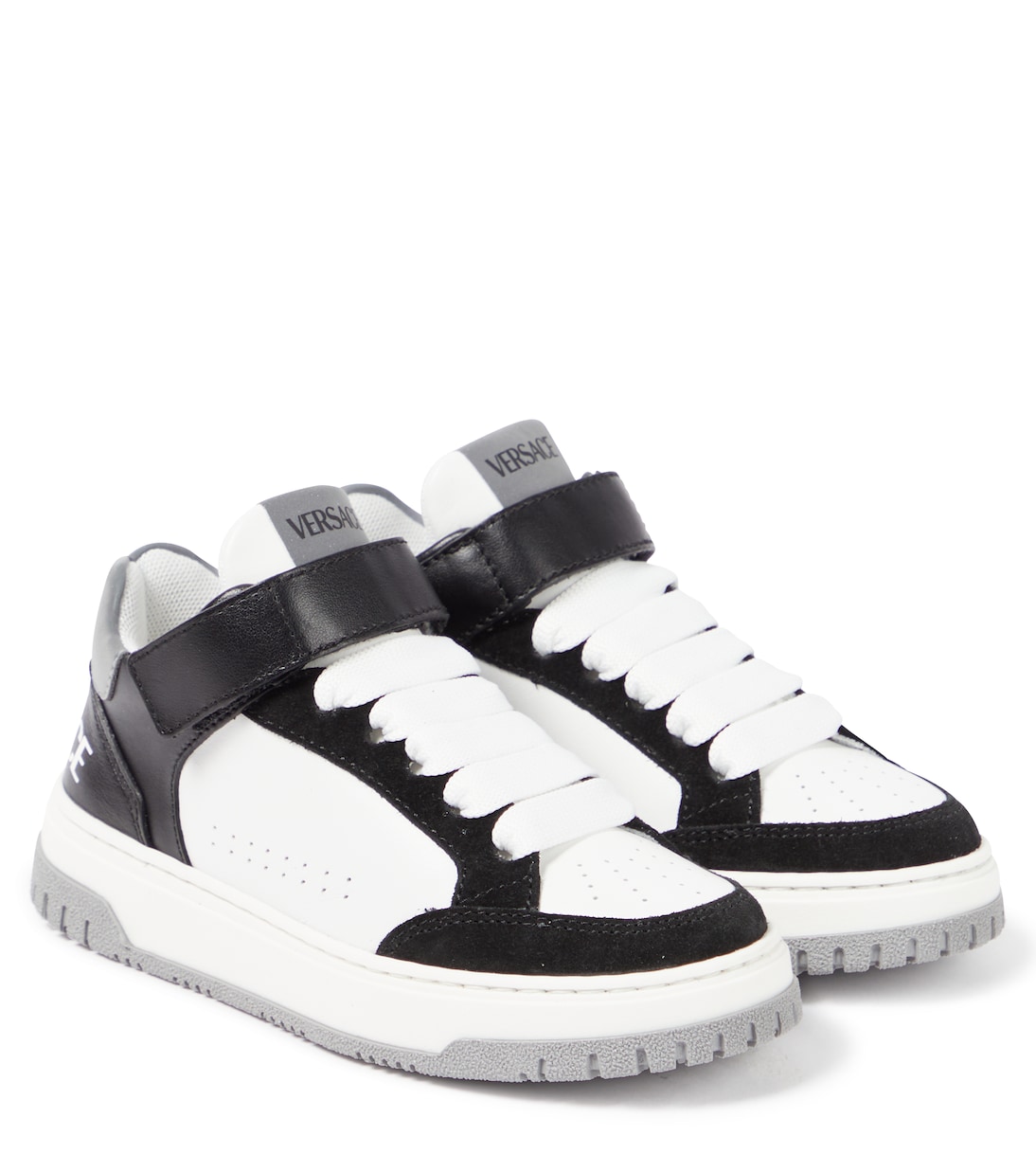 Sneakers in pelle con logo | Versace Kids