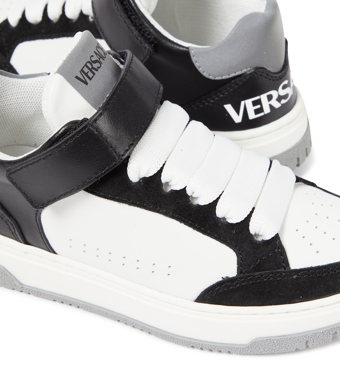 Sneakers in pelle con logo | Versace Kids