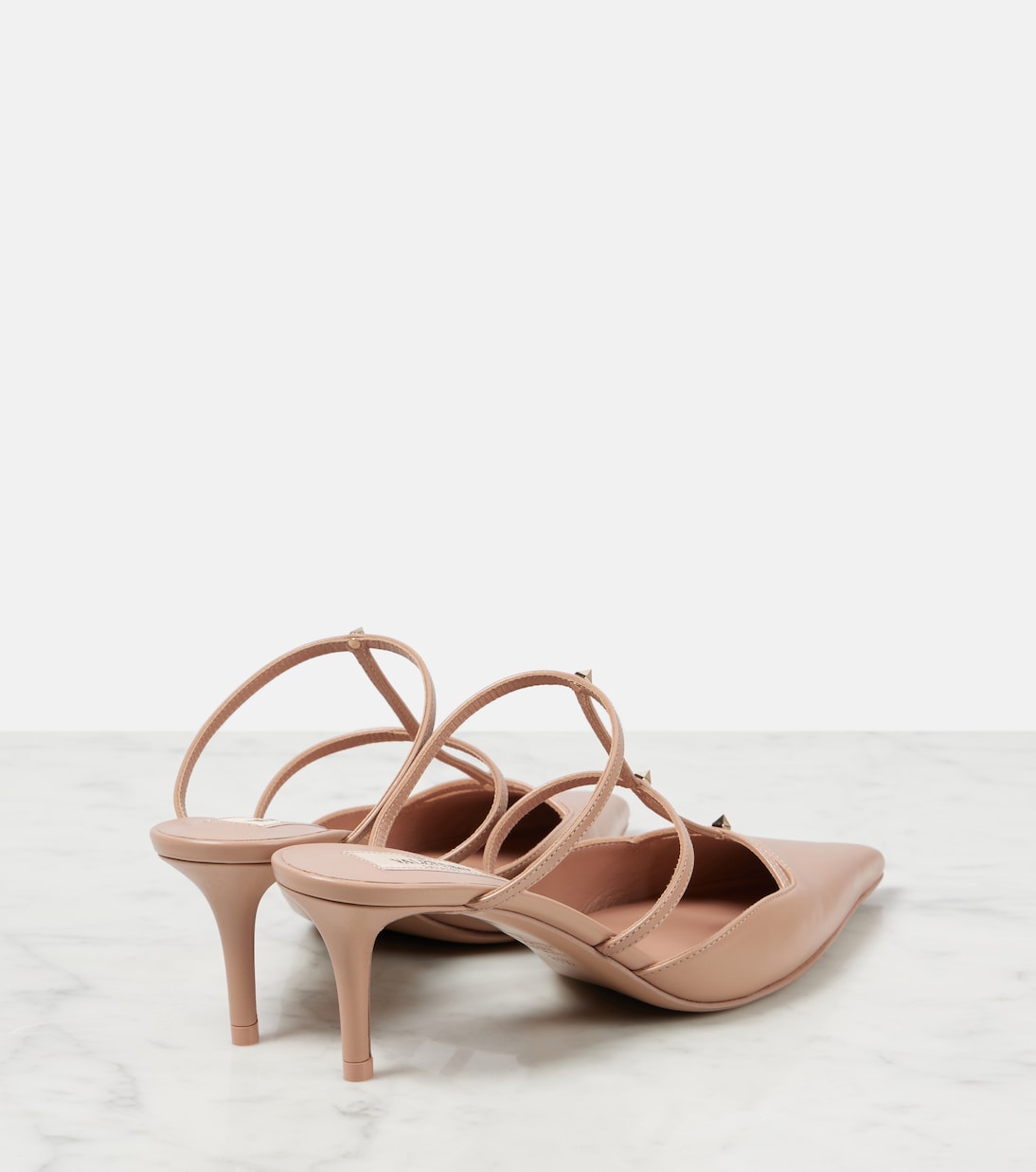 Mules Rockstud Wispy 60 en cuir | Valentino Garavani