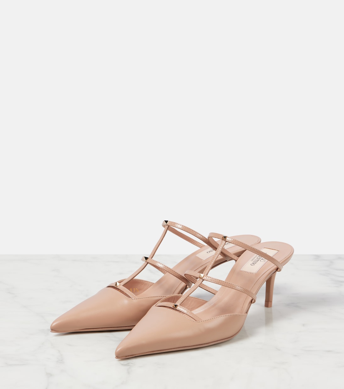 Mules Rockstud Wispy 60 en cuir | Valentino Garavani