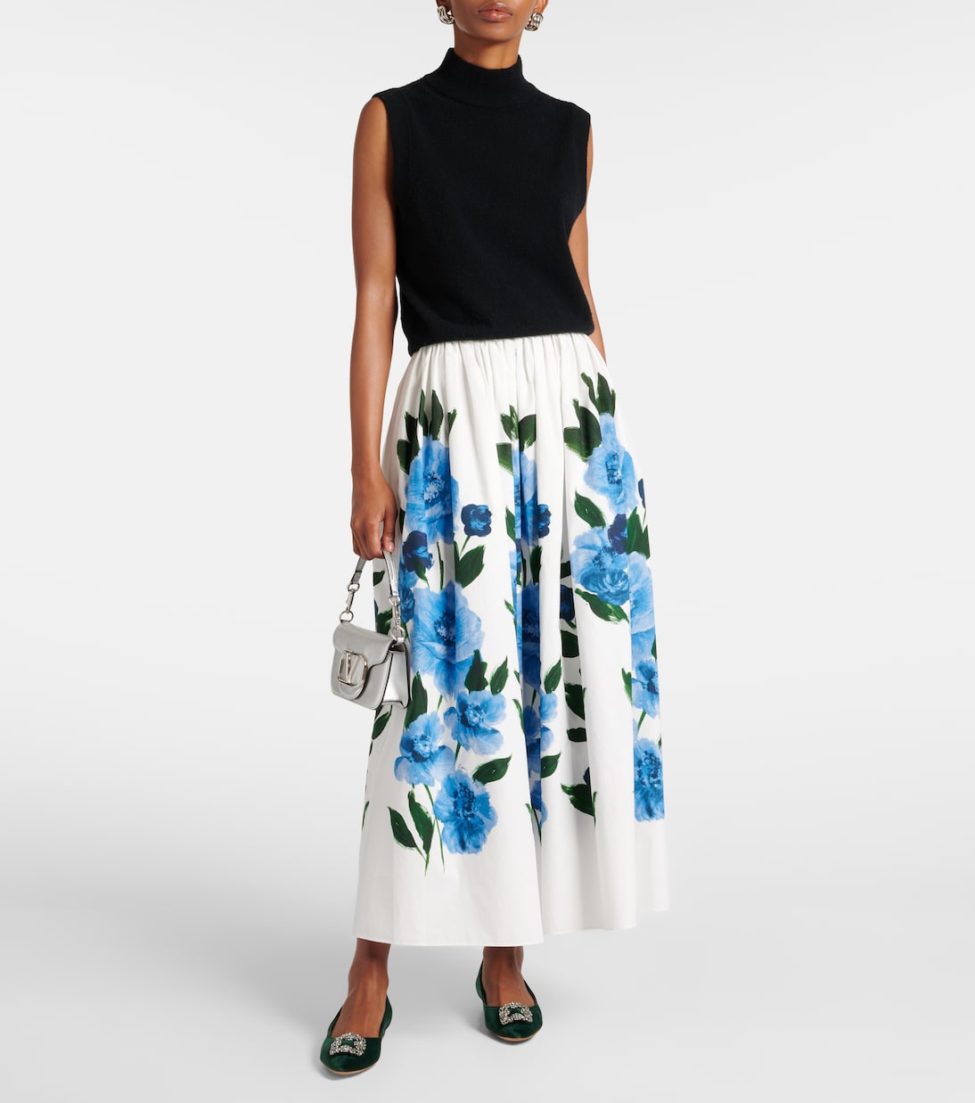 Hangisi embellished velvet ballet flats | Manolo Blahnik