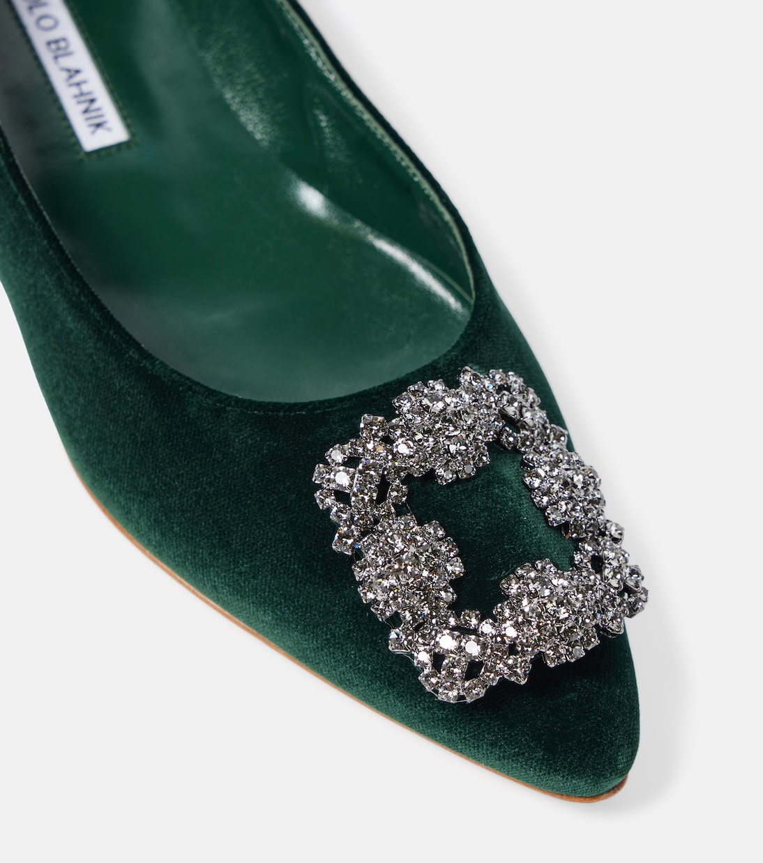 Hangisi embellished velvet ballet flats | Manolo Blahnik