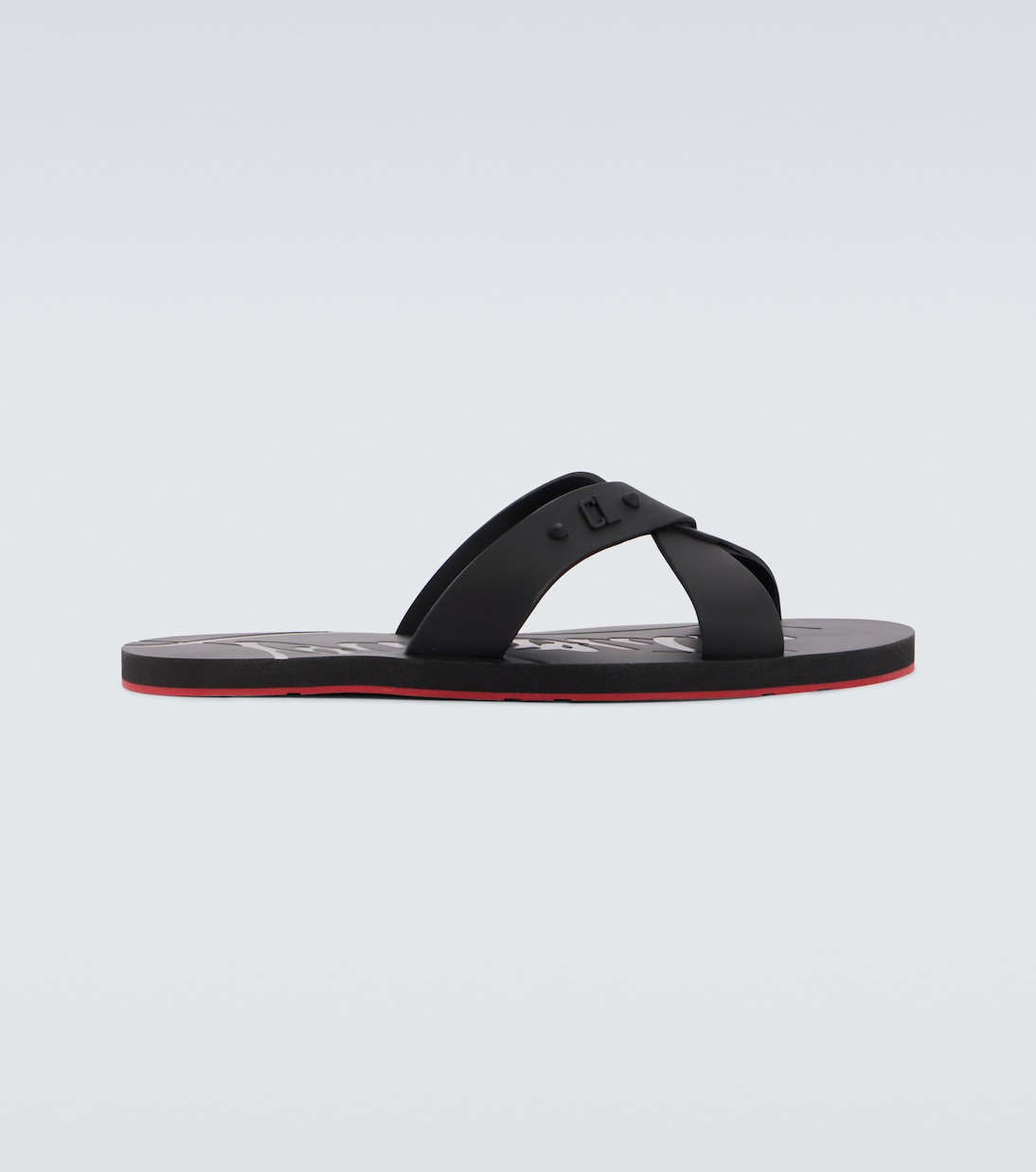 Loubi Cross rubber slides | Christian Louboutin