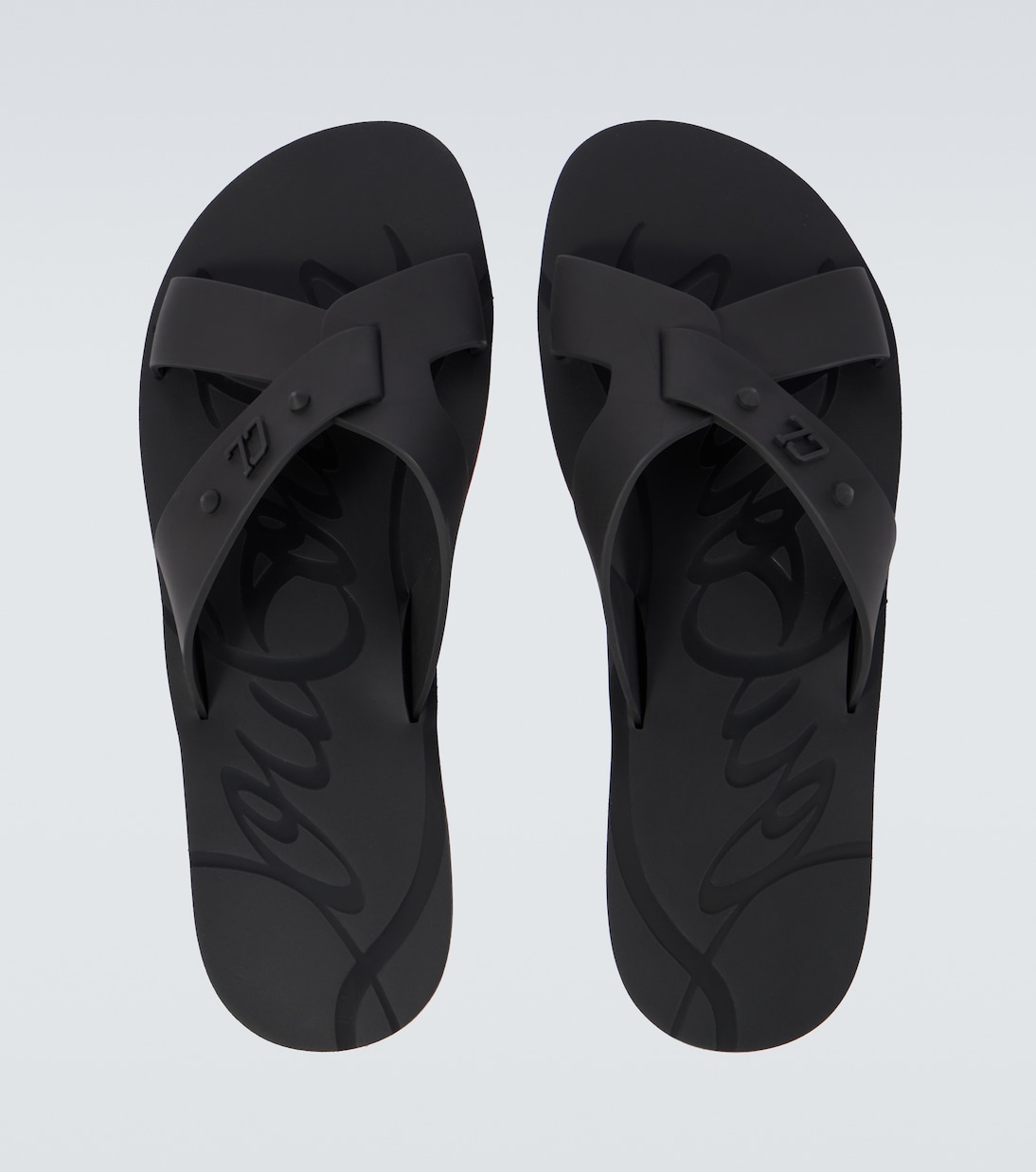 Loubi Cross rubber slides | Christian Louboutin