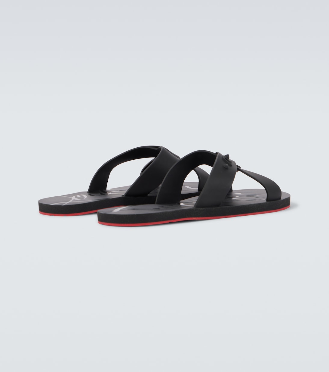 Loubi Cross rubber slides | Christian Louboutin