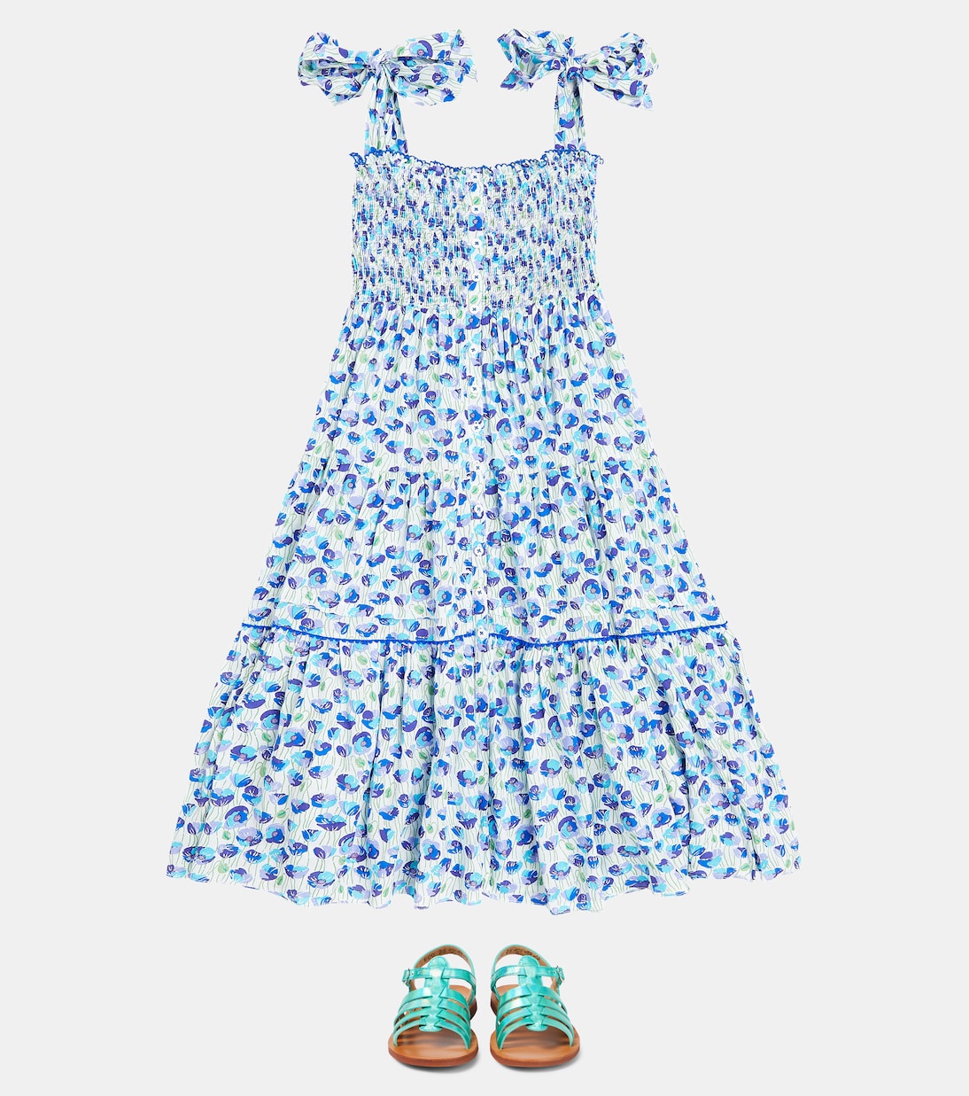 Bedrucktes Kleid Trini | Poupette St Barth Kids