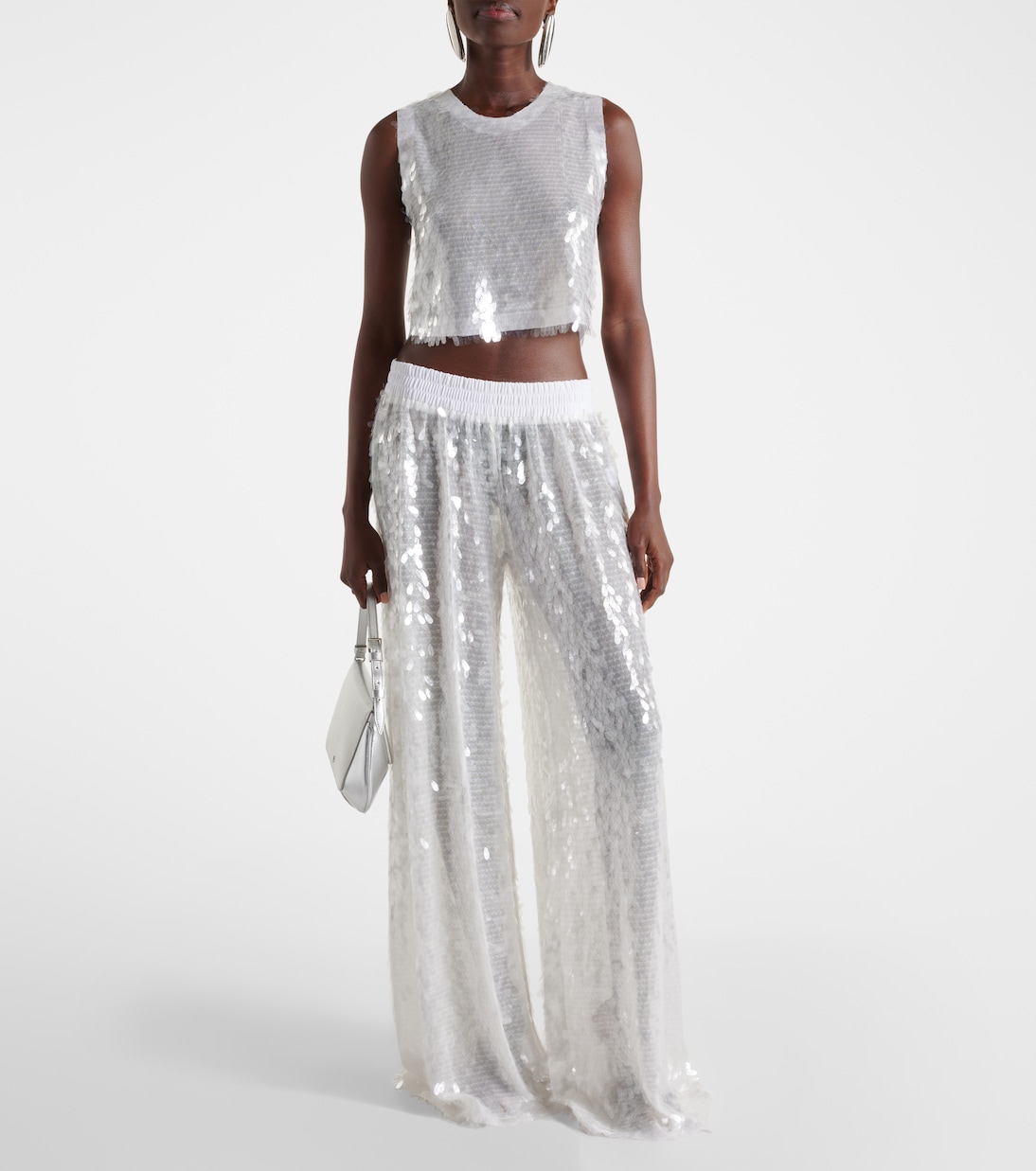 Top raccourci à sequins | Norma Kamali