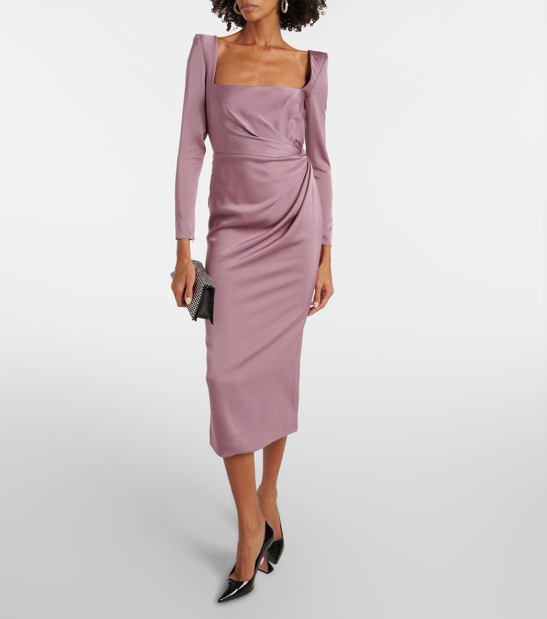 Satin midi dress | Alex Perry