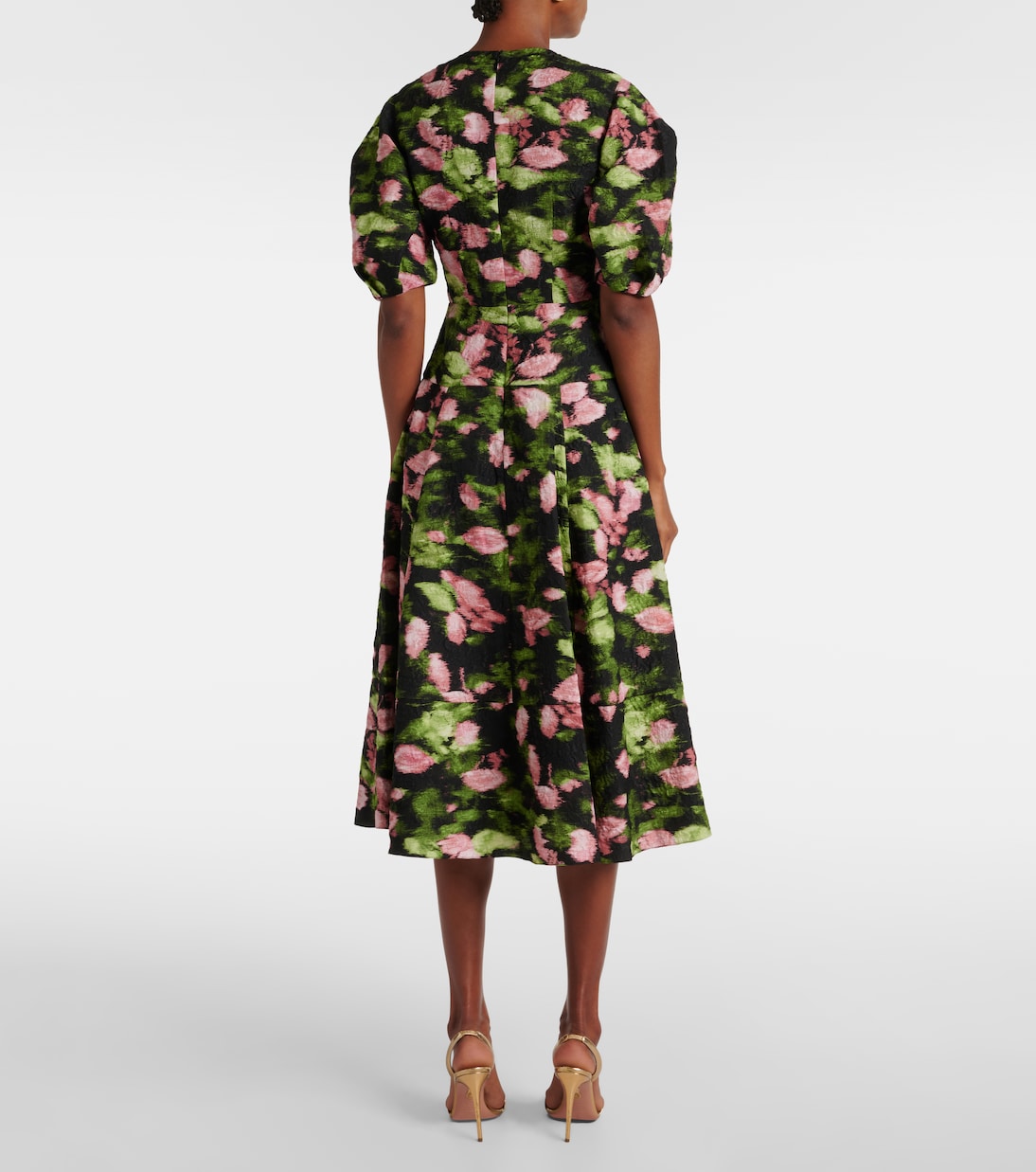 Bedrucktes Midikleid aus Matelassé | Erdem