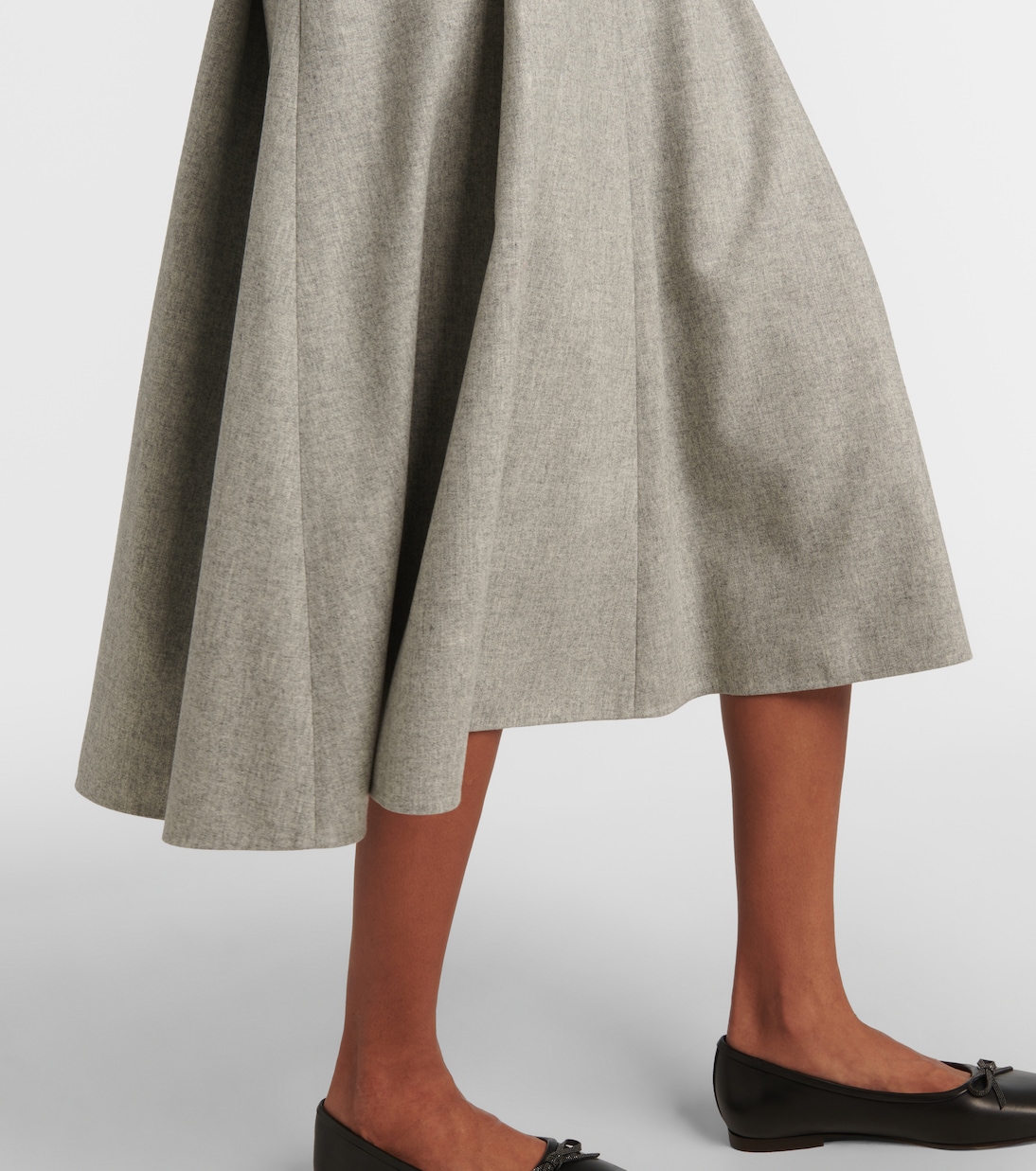 Jupe midi en cachemire et laine | Brunello Cucinelli
