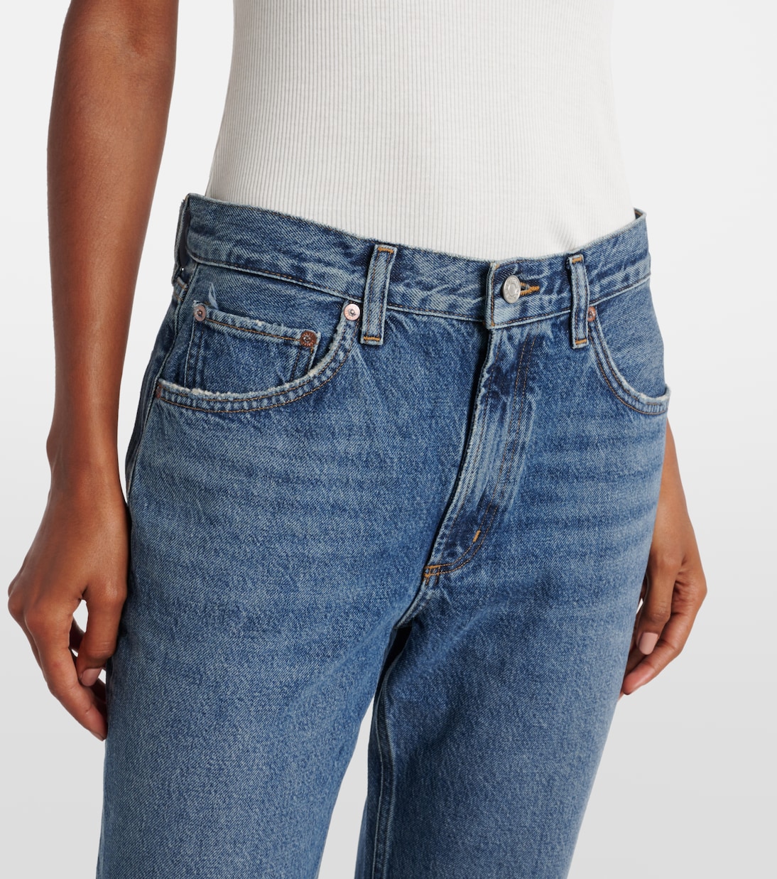 Valen mid-rise straight jeans | Agolde