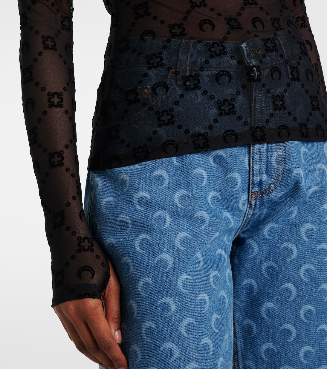 Moonogram mesh top | Marine Serre