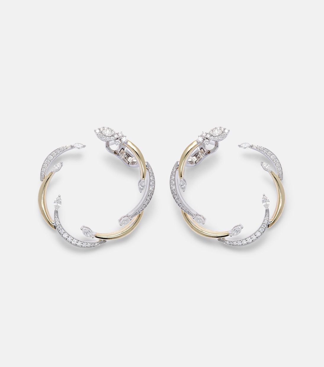Boucles d'oreilles Golden Strada en or 18 ct et diamants | Yeprem