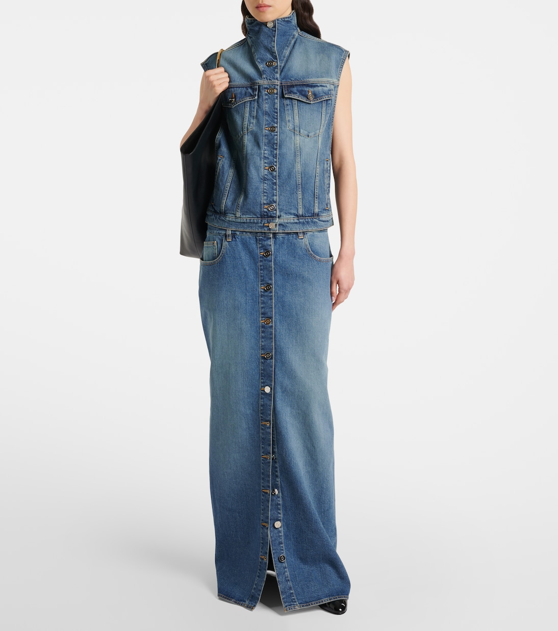 Veste sans manches en jean | Alaïa