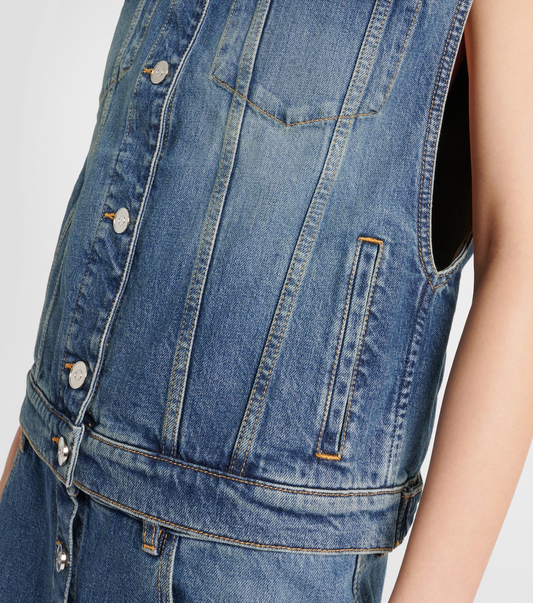 Veste sans manches en jean | Alaïa