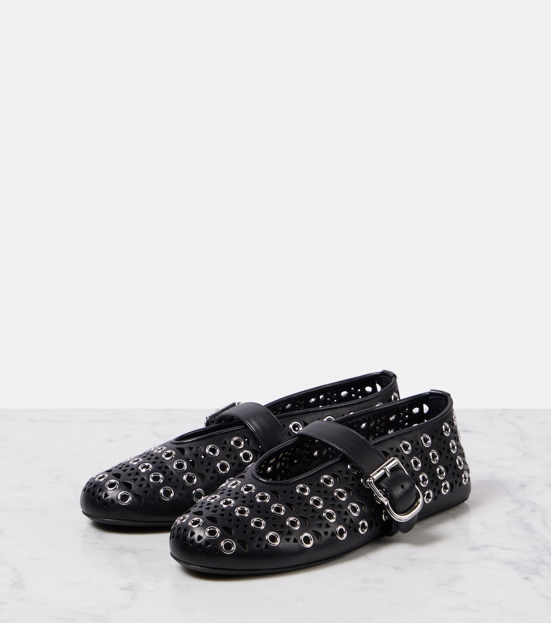 Ballerine Vienne in pelle con borchie | Alaïa