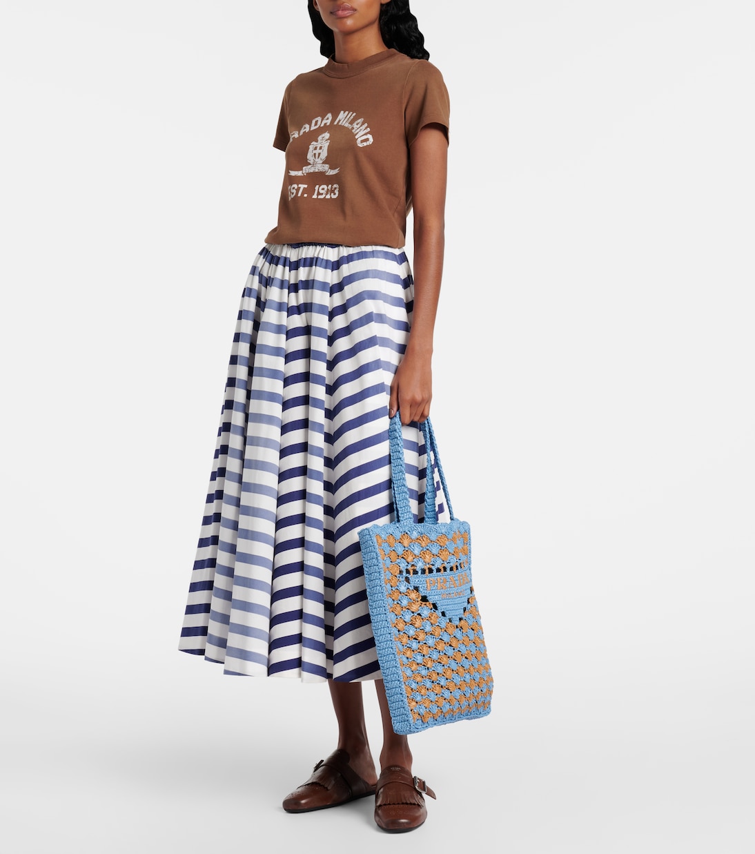 Sac en crochet à logo | Prada