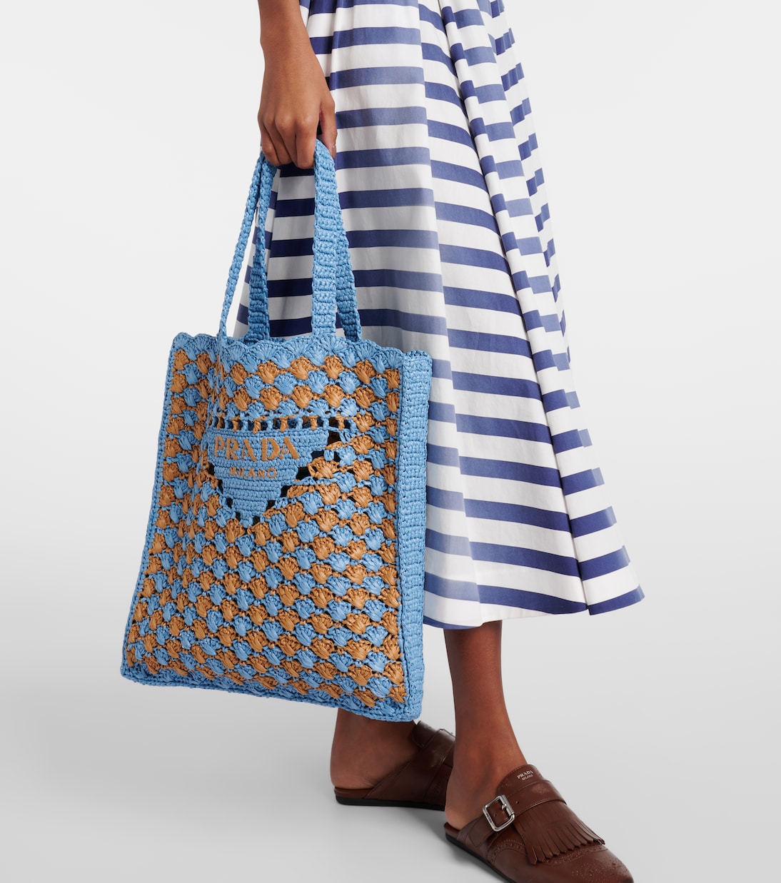 Sac en crochet à logo | Prada