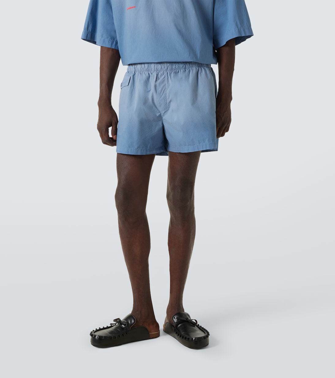 Shorts in popeline di cotone con logo | JW Anderson