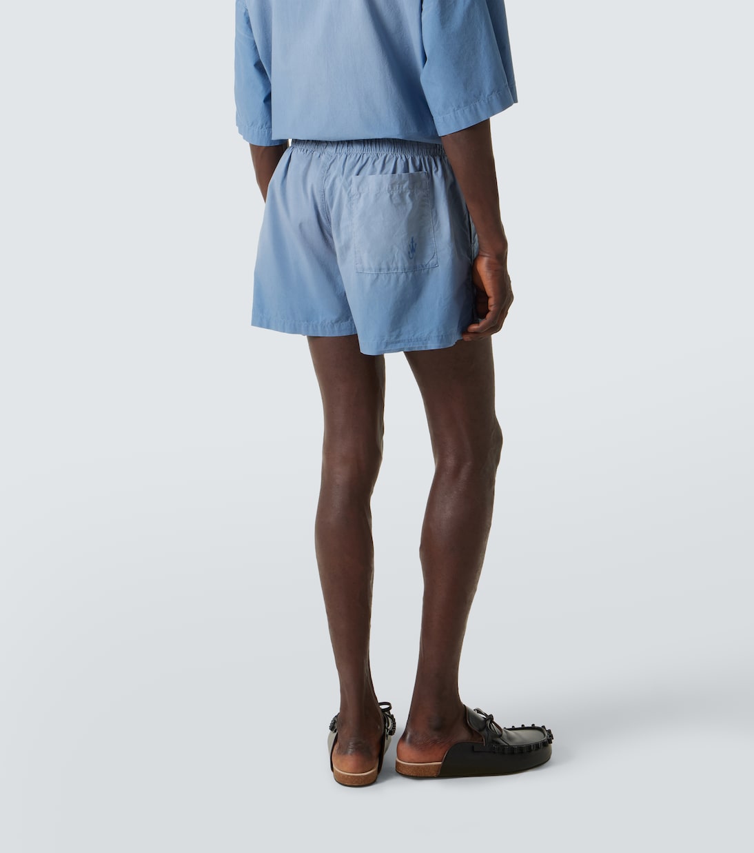 Shorts in popeline di cotone con logo | JW Anderson